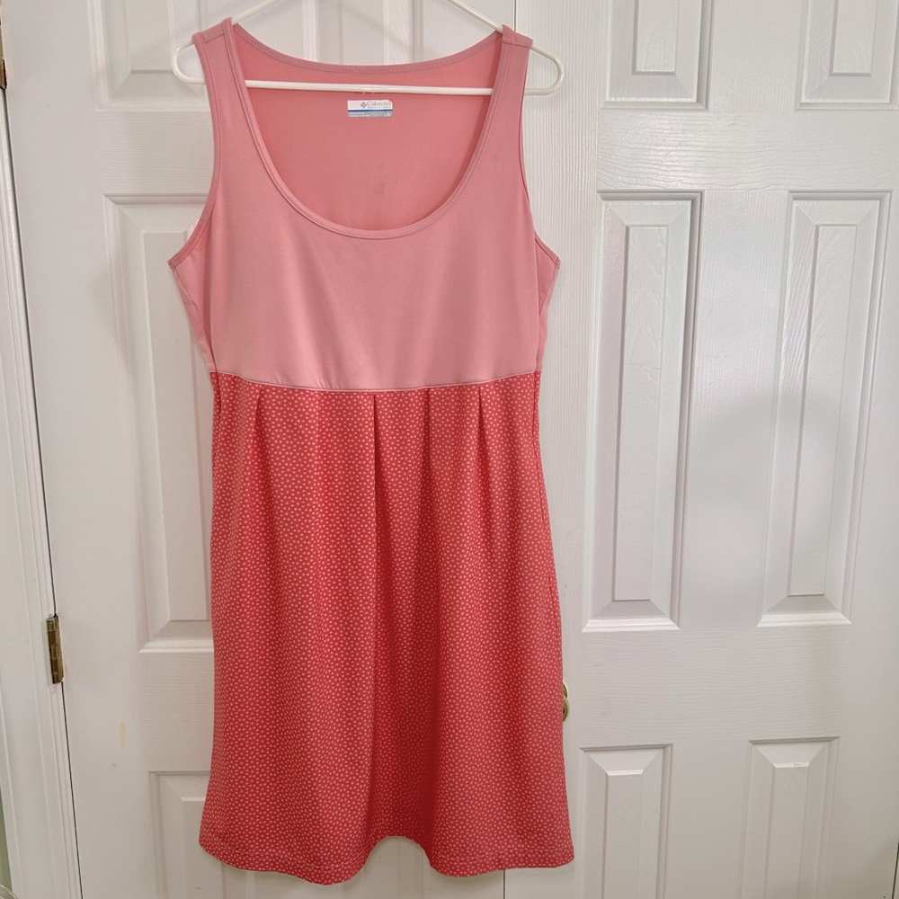 Columbia Womens Marakesh Maven Pink Athleisure Dress w/ Pockets Size Large